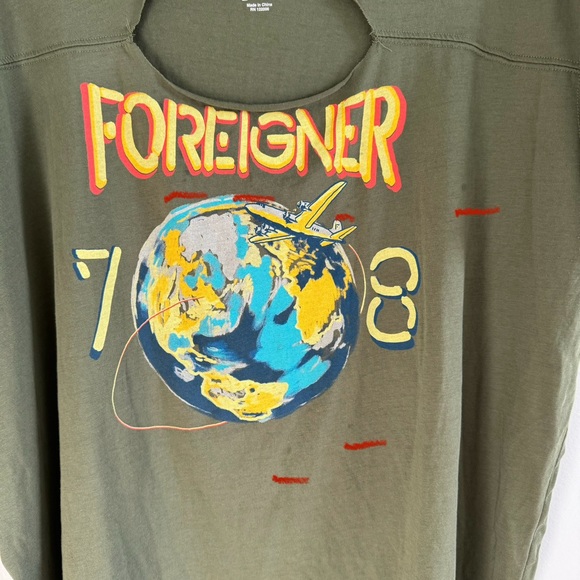 Torrid Foreigner Classic Fit Cotton Keyhole Tee Dusty Olive Size 1 - Picture 4 of 9